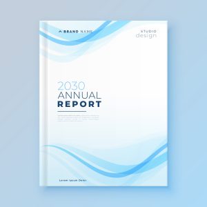 Modern Blue Company Annual Report Template – Editable Corporate Report Design